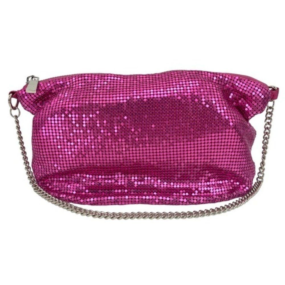 Aqua Mesh Baguette Shoulder Bag Ultra Pink Purse
